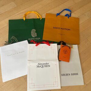 6 Designer shopping bags *empty